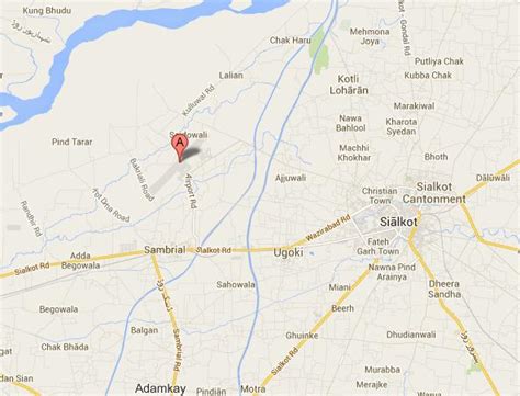 Location Map Sialkot International Airport | PAKWORKERS