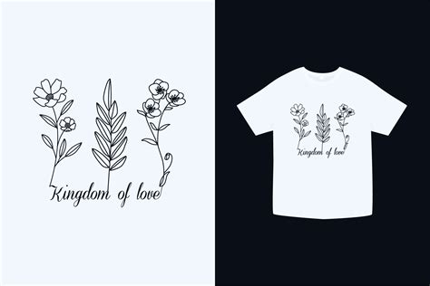 Flowers Doodle Line Art T Shirt Design Graphic By Subujayd · Creative