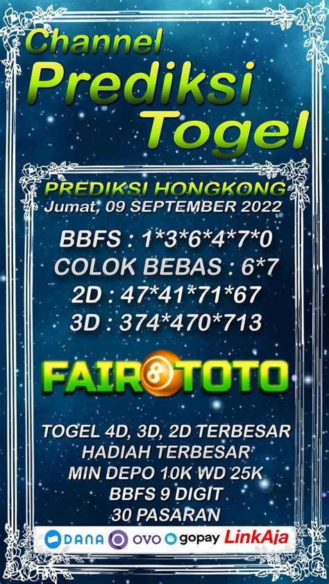 PREDIKSI TOGEL HONGKONG HARI INI FAIRTOTO PRIZE 123 DI BAYAR By