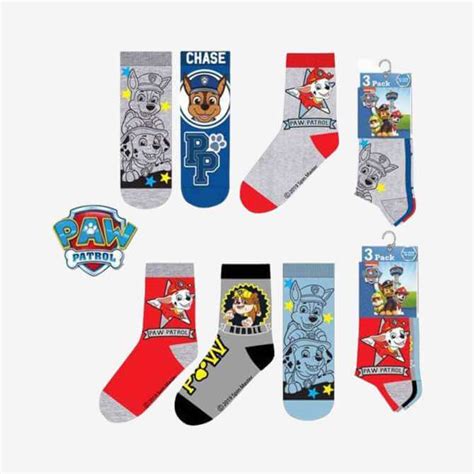 Lot de 3 paires de chaussettes Pat patrouille garçon Domimark kids