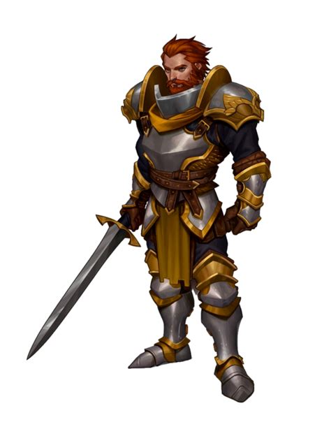 Male Human Fighter Knight Pathfinder E Pfrpg Dnd D D E D