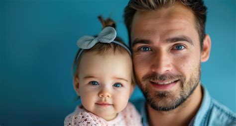 Man Holding Baby In Arms Premium Ai Generated Image