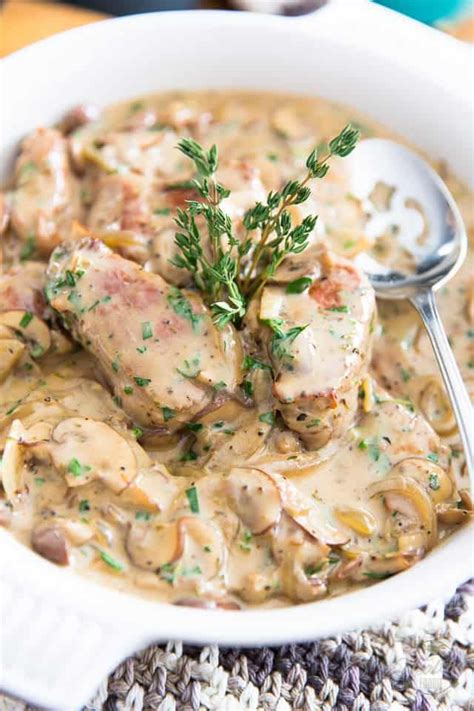 Pork Tenderloin In Creamy Mushroom Sauce Recipe Pork Dishes Steak