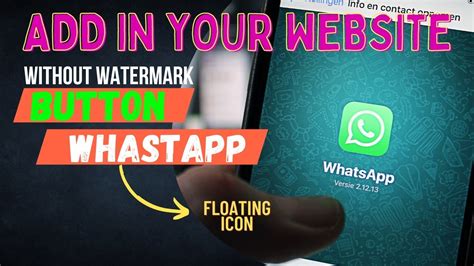 How To Add Whatsapp Chat Button In Your Website Smm Without Watermark