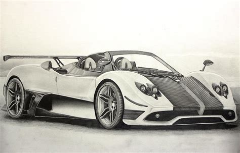 Pagani Zonda R Drawing By Gary Reising