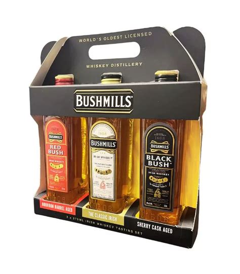 Buy Bushmills Original | Red Bush | Black Bush 375mL Gift Set Online – The Barrel Tap