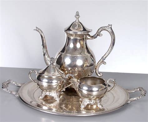 1883 Fb Rogers Co Tea Set Four Piece Silver Plate With Pot