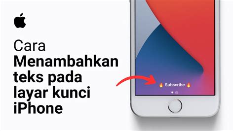 Cara Menambahkan Nama Teks Pada Layar Kunci Iphone Ipad Ios Youtube