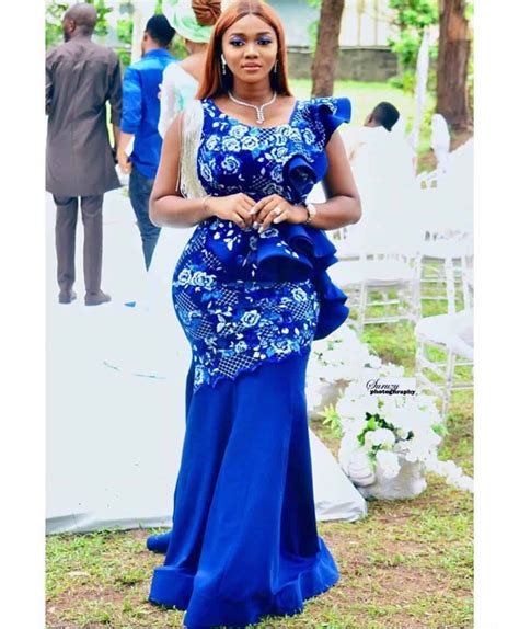 Beautiful And Trendy Lace Gown Styles Updated Thrivenaija Long