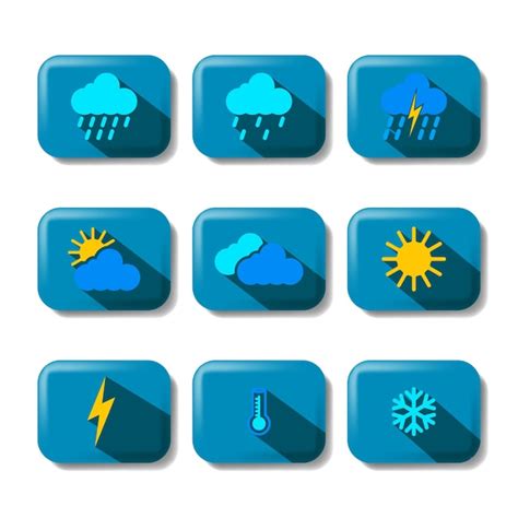 Wetter Icons Set Wettervorhersage Icon Set Vektor Illustration