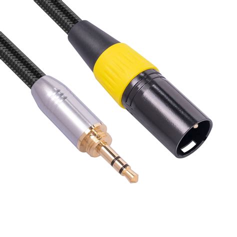 Eudgs Xlr Male To 35mm Stereo Audio Plug Gold Plated External Thread 35mm Male To 3pin Xlr