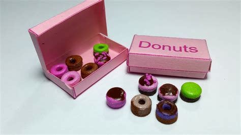 How To Make Miniature Donuts And Donut Box Lps Doll Food Diy Youtube