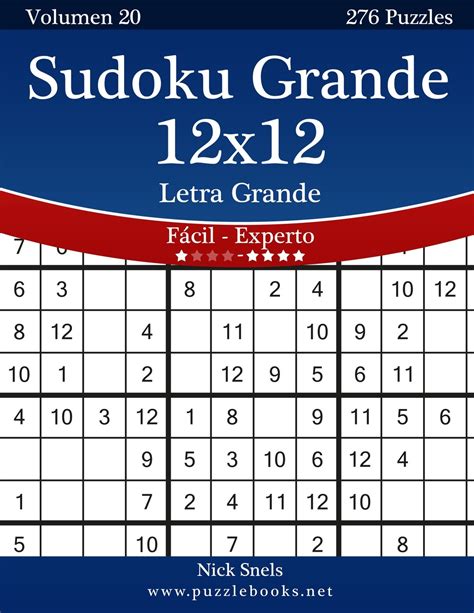 Sudoku Grande X Impresiones Con Letra Grande De F Cil A Experto