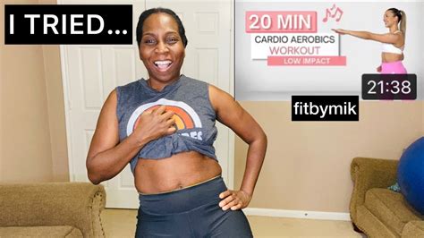 Trying Fitbymik 20 Min CARDIO AEROBICS WORKOUT To The Beat All