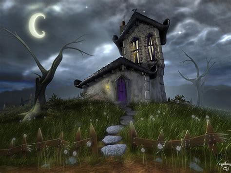 Halloween Wallpaper: Spooky House Wallpaper, Spooky Halloween House