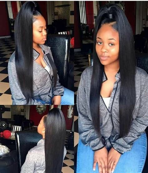 High ponytail, her natural hair is so long and full Get inspired!! My ...