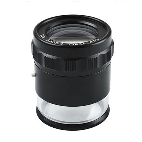 Loupe d expertise éclairante triplet Ø30 mm 10X 8 LEDs A poser