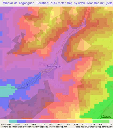 Elevation of Mineral de Angangueo,Mexico Elevation Map, Topography, Contour