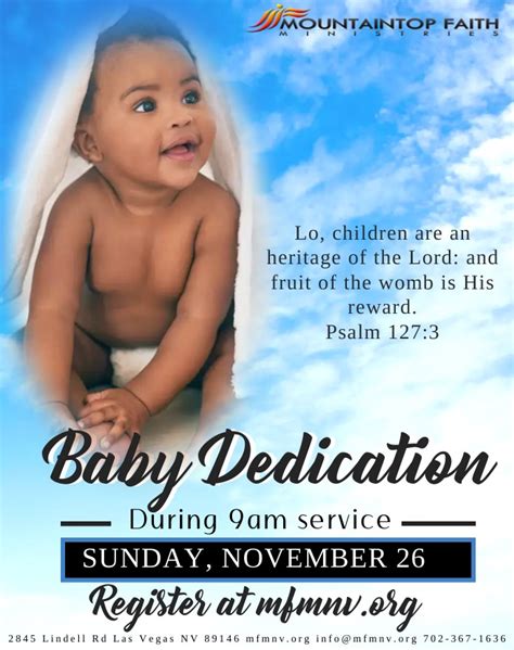 Baby Dedication - Mountaintop Faith Ministries