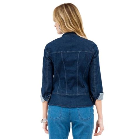 Nina Leonard Giacca in denim di cotone stretch - QVC Italia