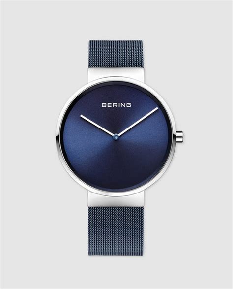 Reloj Bering Minimalista Azul De Mujer Joyeria Saterra