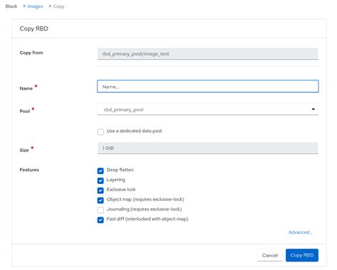 Chapter Management Of Block Devices Using The Ceph Dashboard Red