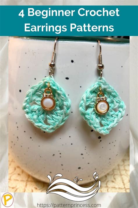 Crochet Patterns Galore 4 Beginner Crochet Earrings