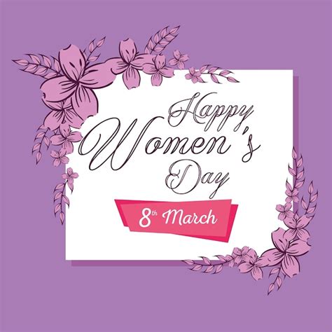 Premium Vector Happy Womens Day Celebration Postcard