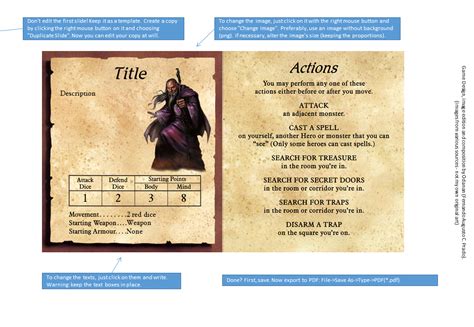 Heroquest Make Your Hero Template En By Odanan On Deviantart