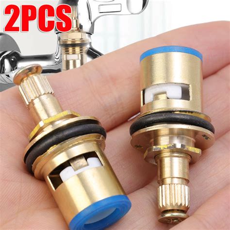 Pcs Universal Replacement Tap Valves Brass Ceramic Disc Cartridge