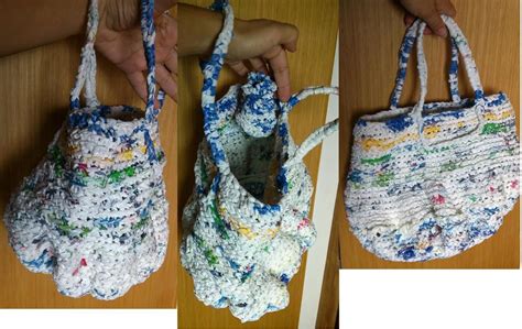 An Experience Made In Crochet With Plastic Bags Recycled Was Made With