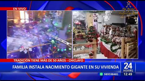 Chiclayo Familia Construye Nacimiento Gigante