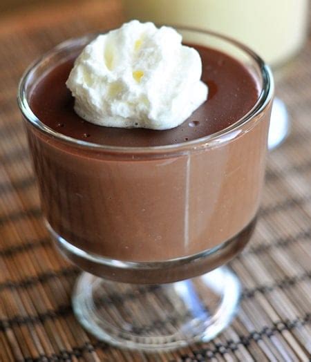 Chocolate Pudding With Whipped Cream