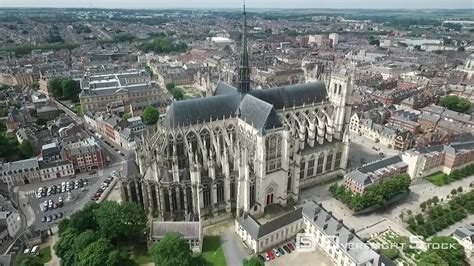 OverflightStock Aerial View Of The Notre Dame D Amiens Cathedral