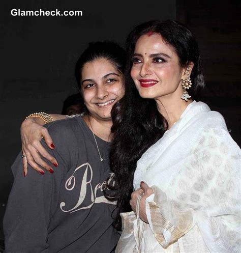 Rekha in White and Gold Saree – at the special screening of film ...