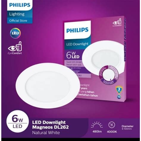 LAMPU Downlight Philips Magneos 6 WATT PUTIH INBOW