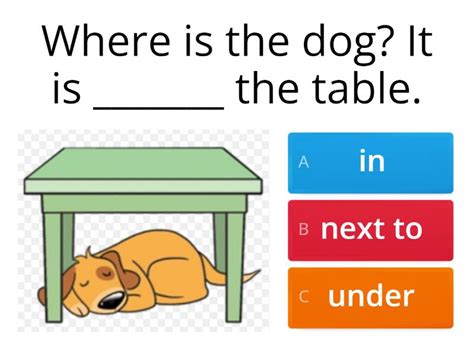 Prepositions Of Place Cuestionario