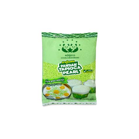 Double Bear Brand Tapioca Pearl Green 400g 1x25 Stk Bakery Supply