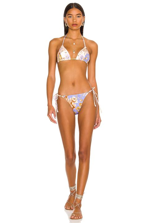 Zimmermann Rosa Spliced Mini Tri Bikini Set In Spliced Revolve