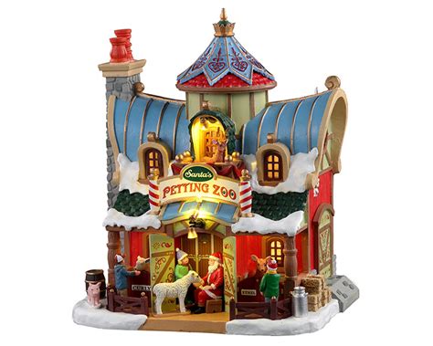 15792 Santas Petting Zoo Battery Operated 45v Lemax Santas