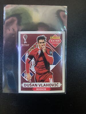 DUSAN VLAHOVIC SILVER Panini Qatar 2022 FIFA World Cup Extra Sticker