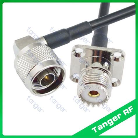 Tanger UHF Female Jack SO239 SL16 4 Four Hole Panel To N Male Plug