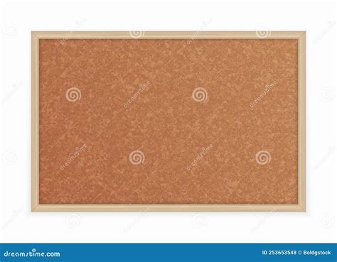 Cork Board With Wooden Frame Vector Illustration Board Stock Vector