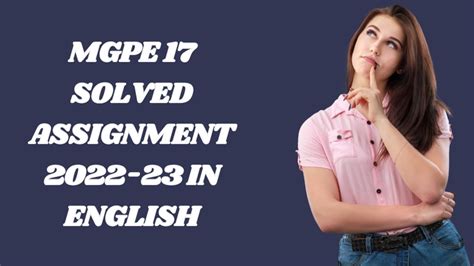 Mgpe Solved Assignment In English Youtube