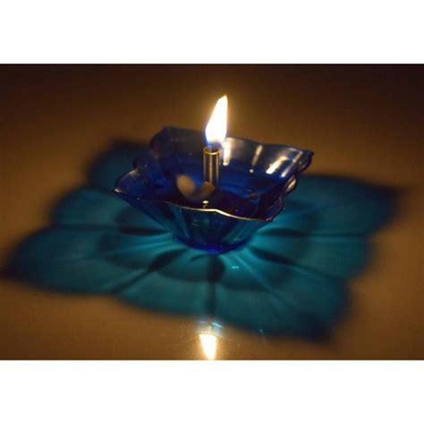 Plastic Flower Blue Reflection Diwali Diya Set At Rs 60 Set In Nashik