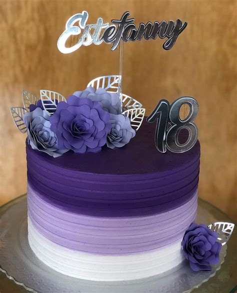 Bolo Roxo Anos Purple Cakes Birthday Creative Birthday Cakes