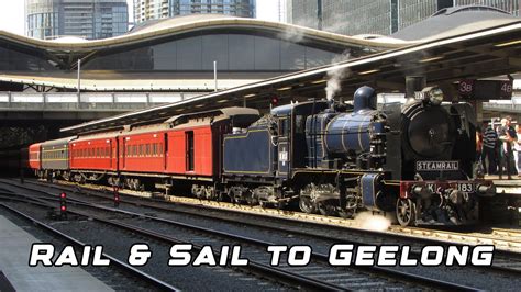 K Graces The Geelong Line With Steamrail S Rail Sail K Youtube