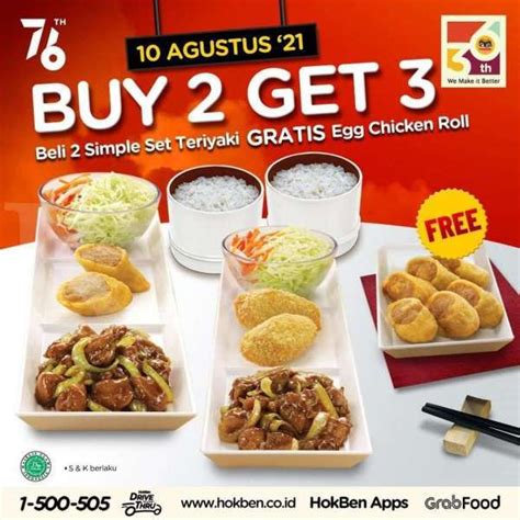 Promo HokBen Hari Ini 10 Agustus 2021 Beli 2 Dapat 3 Untuk Simple Set