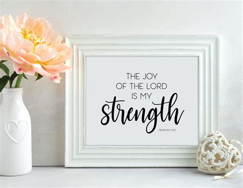 The JOY of the LORD is My STRENGTH Bible Verse Print Gift for - Etsy Canada | Joy of the lord ...