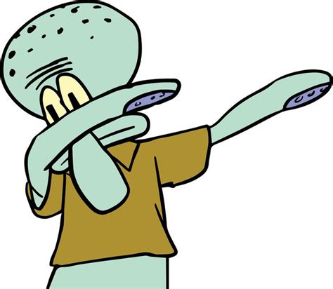 Squidward Dab Art Print By Emily Osman X Small Squidward Dab On Em Dabs